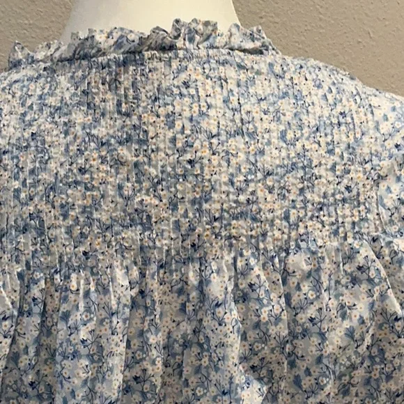 J.Crew Liberty fabric popover blouse Sz M - Picture 6 of 6